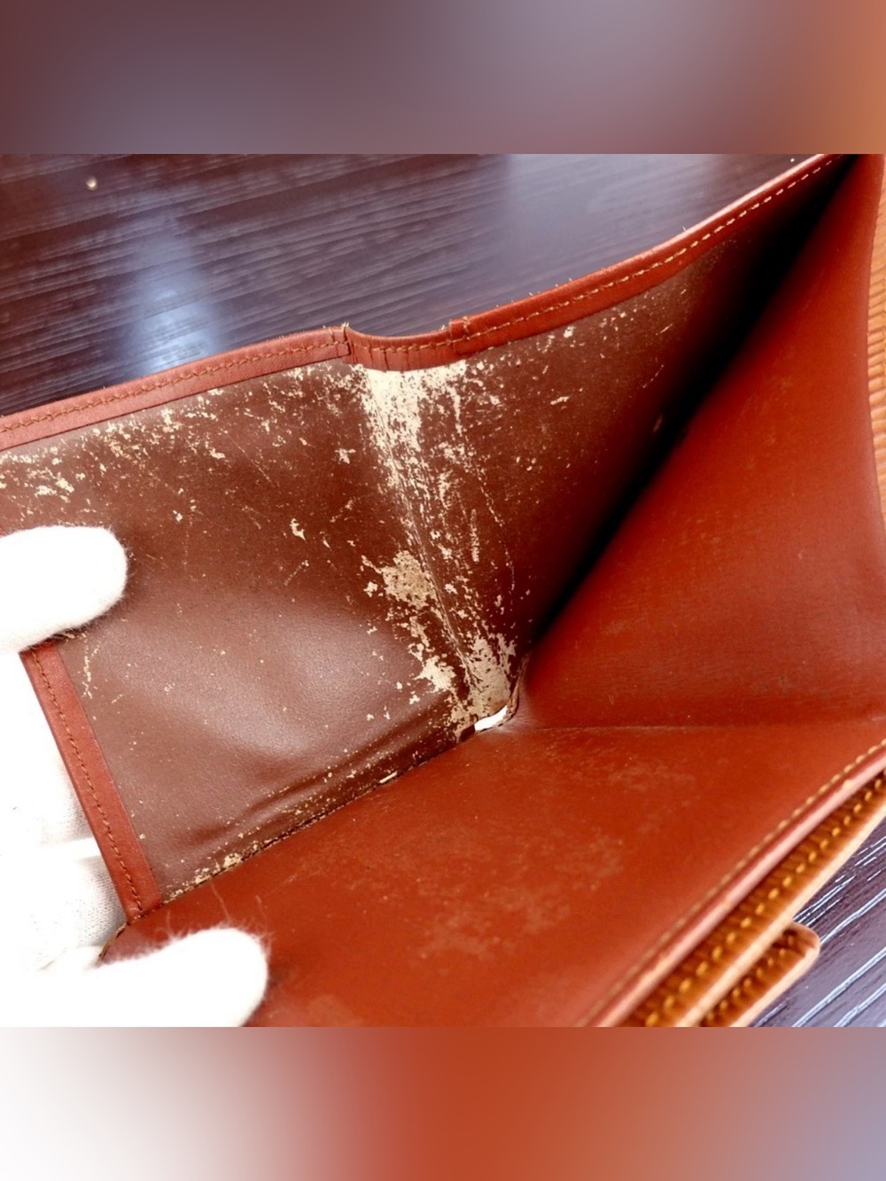 LOUIS VUITTON Epi Leather Elise Trifold Wallet 🧡 - Picture 12 of 15